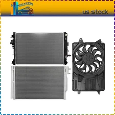 For 2016-2018 Chevrolet Malibu A/C Radiator Condenser and Cooling Fan Assembly