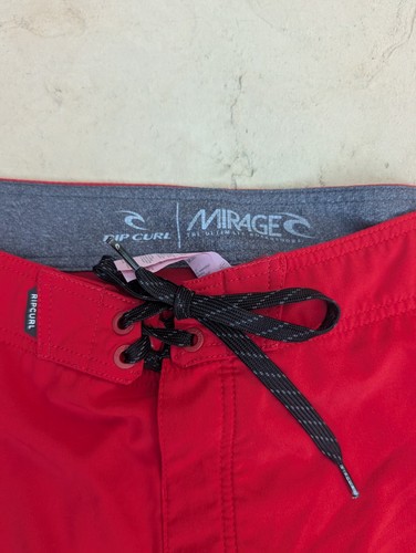 Rip Curl Mirage Flex Board Shorts Mens 36 Solid Red Quick Dry 21' Outseam - Picture 4 of 7