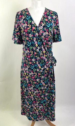TU Ladies Gorgeous Floral Wrap Stretchy Midi Dress Size 14 - Unworn
