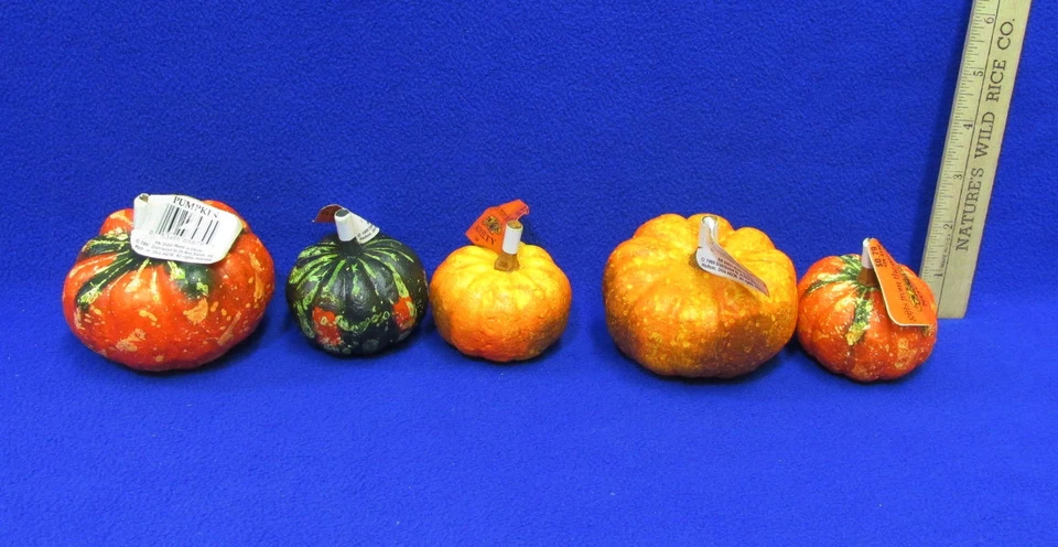 Mantel rectangular de acción de gracias otoño con papel maché calabaza calabazas bolsas de regalo Foto 3 de 3