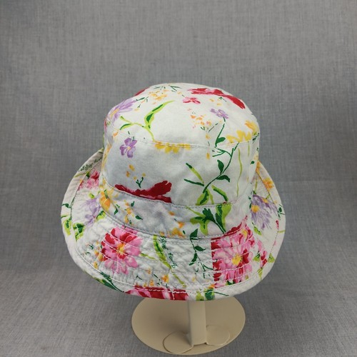 Tommy Hilfiger Floral Bucket Hat For Kids Sz Large 100% Cotton Light Weight - Picture 3 of 9