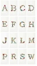 Boston International Disposable Paper Guest Towel - Floral Monogram A-Z; 32 CT