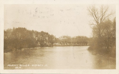 Sidney OH * Miami River RPPC 1911 #23-9 Shelby Co.