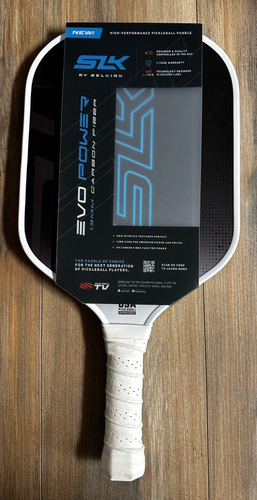 Selkirk Sport SLK Evo Power Max 13mm Pickell ball Paddle White Carbon fiber