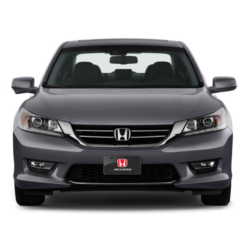 Honda Red Logo Accord Carbon Fiber Look Graphic Metal License Plate - Picture 4 of 6