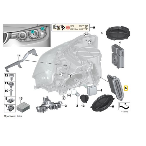 NEW OEM Xenon Bixenon BIX Module TMS Driver Module Driver Bmw 3 F30 F31 F34 - Picture 3 of 4