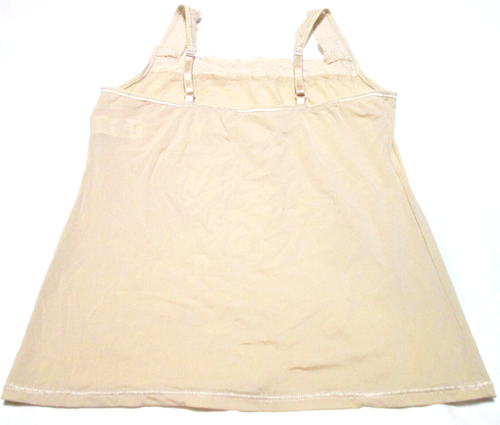 Top cami VANITY FAIR NUDE nylon setoso cinturino regolabile bordo pizzo TG SM-usato - Foto 4 di 6