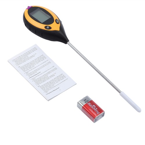 4 en 1 Probador de suelo pH humedad Temperatura Intensidad del medidor LCD - Imagen 11 de 11