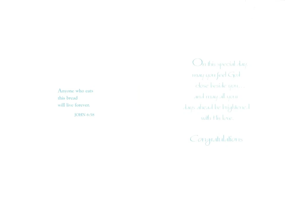 Congratulations Special Boy First Holy Communion Cross Rosary Greeting Card - Image 2 of 3