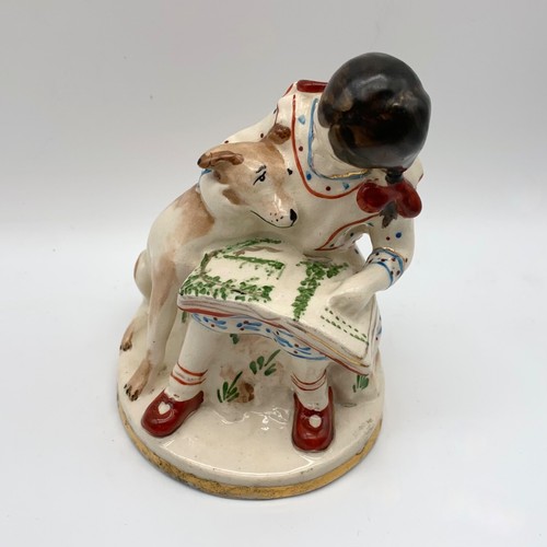 Figura de niña leyendo con perro porcelana de Ereván RARA circa 1950 URSS - Imagen 2 de 10
