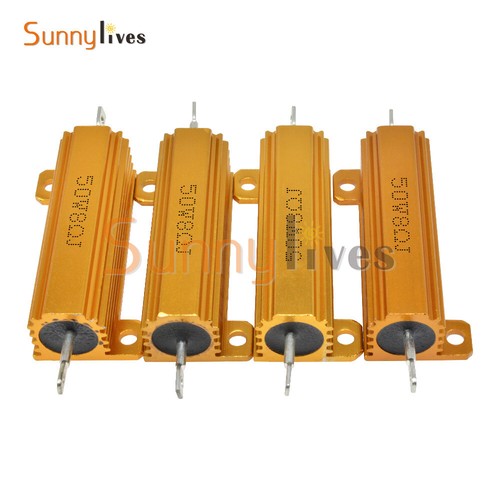 0.1-1000Ω Ohm 50/100W Watt Shell Power Aluminum Housed Case Wirewound Resistor - Picture 120 of 250