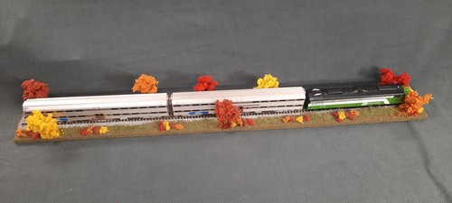 HO SCALE 36" SINGLE TRACK  DIORAMA TRAIN DISPLAY -"FALL FOILAGE SCENE" - Picture 9 of 9