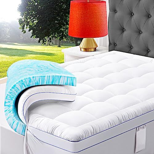 3 Inch Dual Layer Memory Foam Mattress Topper California King, 2 Inch Memory ...