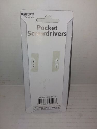 STERLING TOOLS POCKET SCREWDRIVERS SET OF FLAT & PHILLIPS 5"_NEW. FREE SHIPPING - Picture 2 of 4