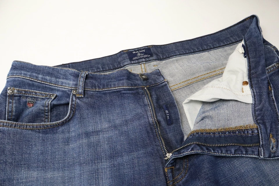 Gant Tyler Slightly Lower Waist Regular Fit Straight Leg Jeans Hombre W40/L30 - Imagen 4 de 4