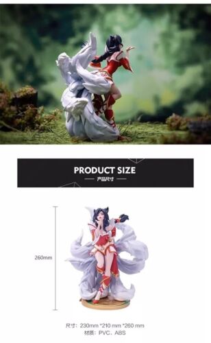 LOL League of Legends Personaje Ahri Figura el Zorro de Nueve Colas Estatua Juguetes 10 pulgadas - Imagen 9 de 10