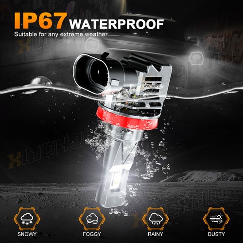 9005 + H11 LED Headlight Bulbs Conversion Kit High Low Beam Combo White 6000K - Picture 12 of 12