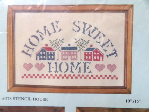 New Country Stitching Cross Stitch Kit Complete, HOME SWEET HOME, 10" x 15" - Picture 4 of 5