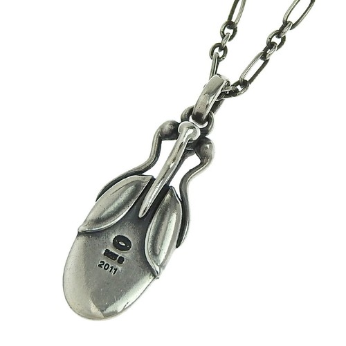 Georg Jensen 2011 Year Pendant Necklace Rose Quartz Silver 925 Jewelry Denmark - Picture 5 of 7
