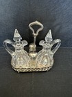 Antique Victorian Style Silver Plate Cruet Set