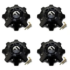 4 Fuel Off-Roads Black Center Caps for 8L Schism D649 Crush D561 Maverick D538
