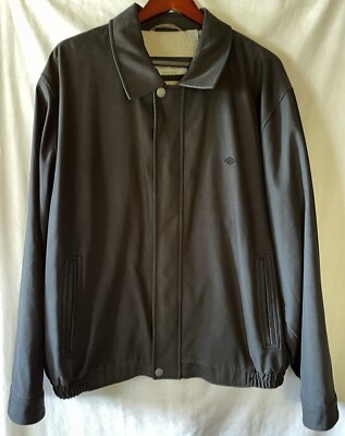 JOSEPH ABBOUD OUTERWEAR BOMBER JACKET, Men's XL, Dark Gray, Mint Barely Worn
