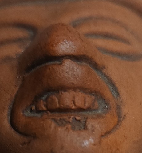 Set Vintage Mexico 7.5"x7.5 Mayan god/4"x5.5"aztec warrior Clay Mask Wall #F6 - Picture 17 of 17