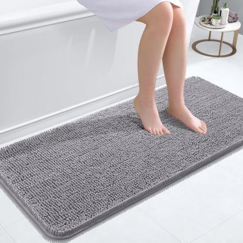 Extra Soft Absorbent Chenille Bath Rugs, Rubber Backing Quick Dry Bathroom Rugs - Picture 16 of 293