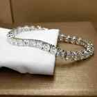Certified 18Ct Round Cut Diamond Tennis Bracelet Women's 14K White Gold Finish