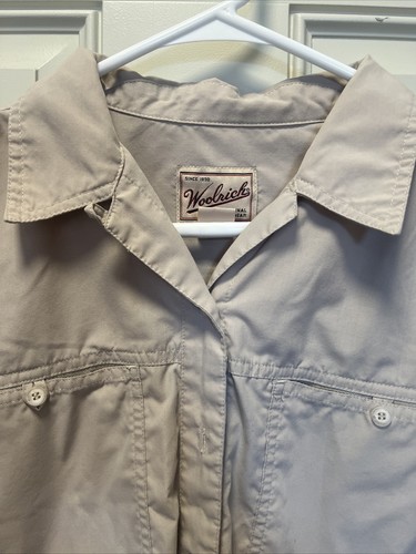 Vintage Woolrich Original Outdoorwear Knopfleiste kurzarmiges Shirt Damen M - Bild 3 von 12