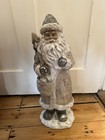 Father Christmas Figure Decoration-White and Silver