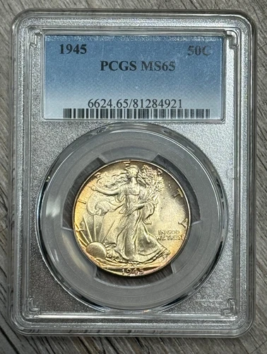 1945 P Walking Liberty Silver Half Dollar PCGS MS 65