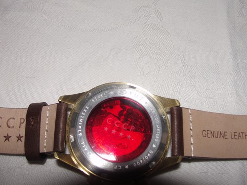 CCCP SPETSNAZ AUTOMATIC BROWN FACED WATCH - BROWN REAL LEATHER STRAP. - Picture 9 of 17