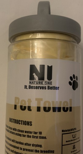 Pet Towel 17" x 26" - Yellow - by Nature One - Picture 2 of 5