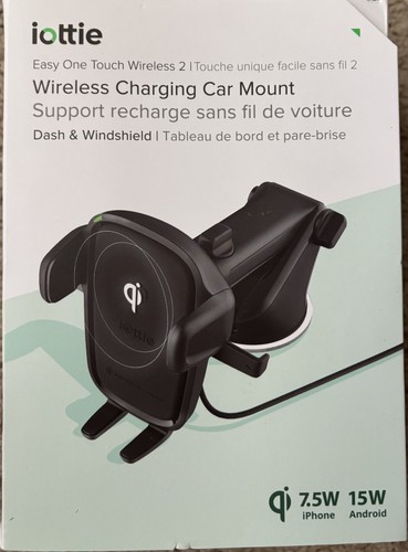 iOttie Easy One Touch Wireless 2 Car & Desk Mount with 10W Qi Wireless Charging - Picture 1 of 4