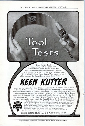 1905 Keen Kutter Tools Saw Photo Simmons Hardware St. Louis Vintage Print Ad - Picture 2 of 2