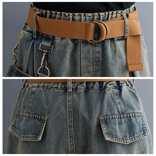 Denim Shorts with Pockets Hot Pants High Waisted Mini Jeans Women (No Belt) - Picture 9 of 9