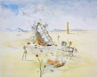 Salvador Dali Cosmic Horseman Facsimile Signed Lithograph