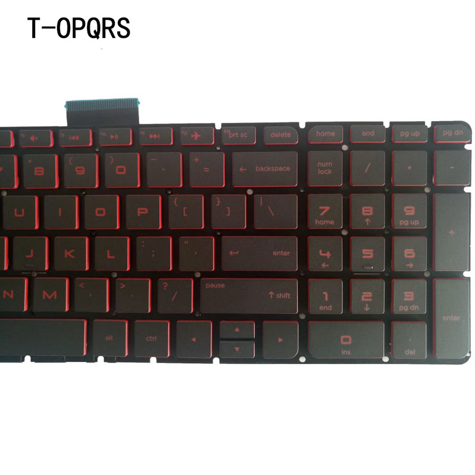 Nuevo Teclado HP Omen 15-AX000 15-AX100 15-AX200 15-AX033DX Rojo Retroiluminado EE. UU. Negro Foto 2 de 4