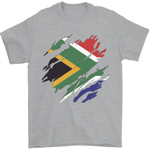 Torn South African Flag Africa Day Football Mens T-Shirt 100% Cotton - Picture 92 of 106