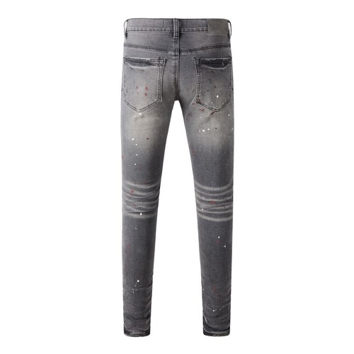 Purples jeans brands blue ripped repair low rise skinny denim trousers pants - Picture 7 of 18