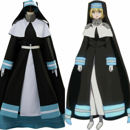 Fire Force Cosplay Iris Nun Cosplay Costume Battle Firefighters Uniform Outfit