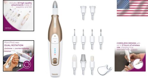 Complete Electric Nail File Set with 10 Attachments - Adjustable Speed & Light - Picture 2 of 11