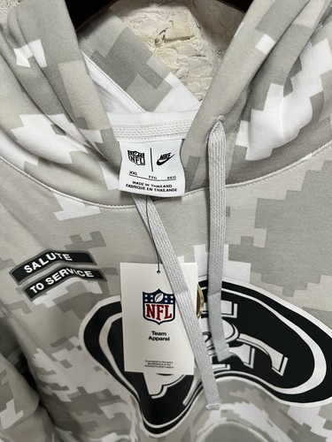 AUTHENTIC San Francisco 49ers Salute to Service 2024 Men's Sideline Hoodie 2XL ✅ - Picture 4 of 5