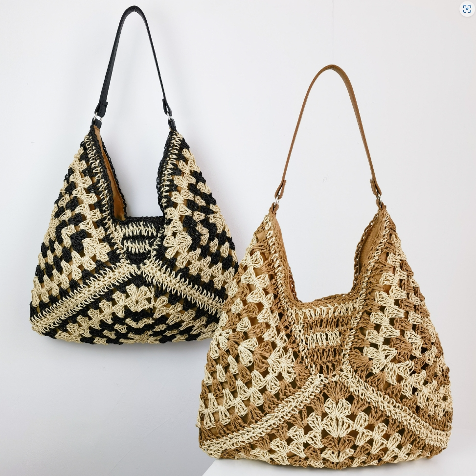 Summer Woven Straw Crossbody Bags For Women Shoulder Handbags Beach Holiday