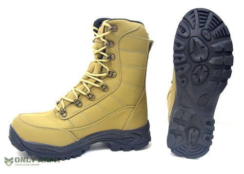 Coyote Commando Boots Dutch Army Style Tan Desert Waterproof Assault Combat Boot - Picture 2 of 12