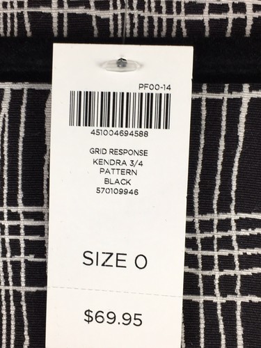 New With Tags $69 Chicos Women's Size 0 (Small 4) Blazer Black White 3/4 Sleeve - Picture 4 of 10
