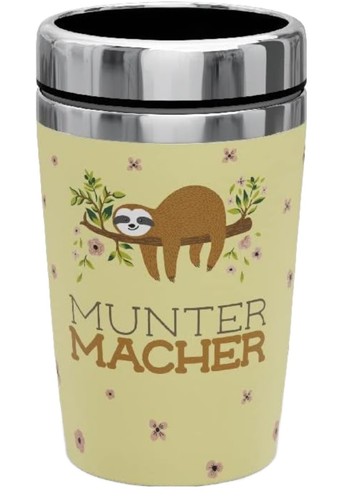 La Vida Zeit für Dich Thermobecher to go Edelstahl 240ml Muntermacher Faultier