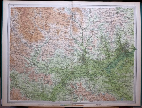 1939 SURVEY MAP ENGLAND & WALES DERBY NOTTINGHAM ILKESTON RIPLEY UTTOXETER