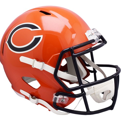 Chicago Bears Orange Alternate Speed Replica Full Size Football Helmet  - Picture 1 of 4